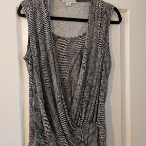 Liz Claiborne Black and White Striped Blouse